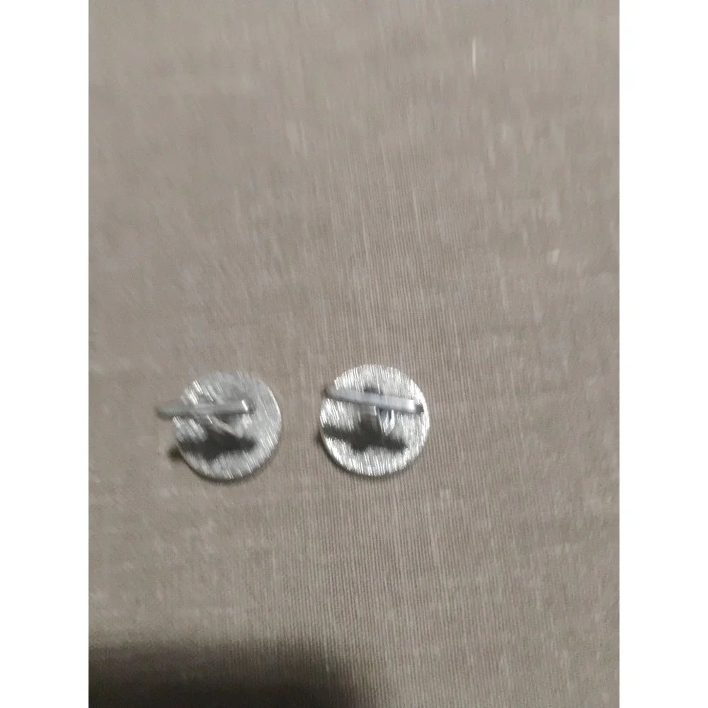 Vintage Hickok USA Griffin Cufflinks Silver Tone Heraldic Swivel Back Men's Pair